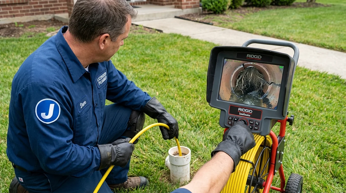 Sewer camera inspection being performed by Johns Plumbing LLC in Kyle